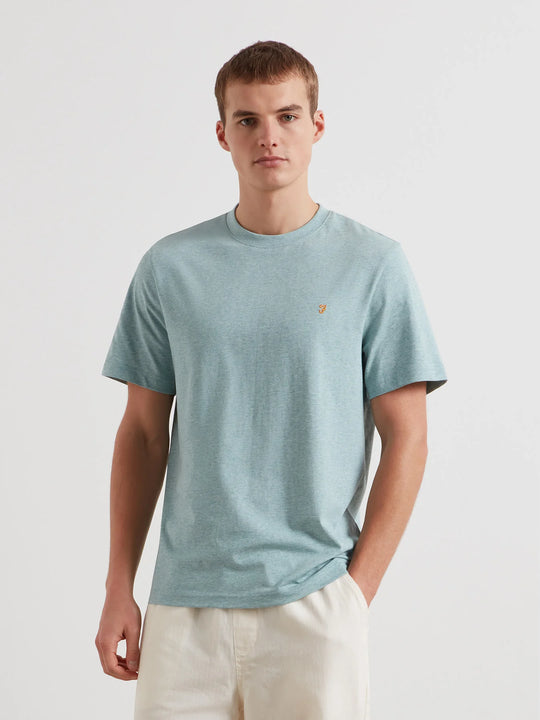 Farah Danny Regular Short Sleeve Tee - Green Mist Marl