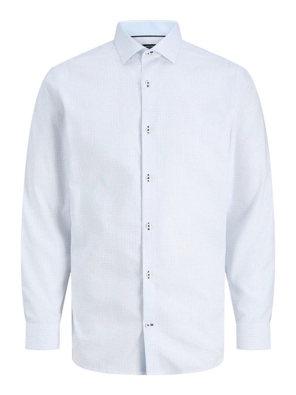 Jack & Jones Parker Detail Long Sleeve Shirt - White