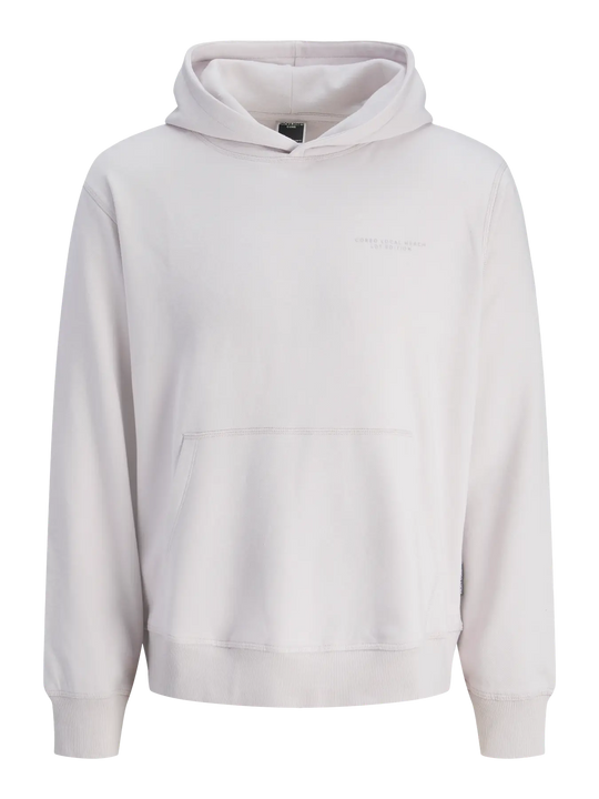 Jack & Jones Interlude Tonal Back Print Sweat Hood - Lilac Marble