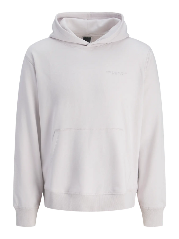 Jack & Jones Interlude Tonal Back Print Sweat Hood - Lilac Marble