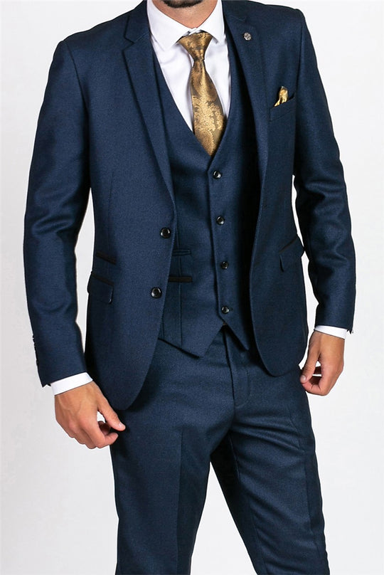 Marc Darcy Callum Blue 3 Piece Suit [Size 42R]