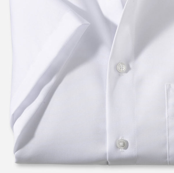 Olymp Luxor Modern Fit New Kent Business Short Sleeve Shirt - White [#0300-12-00]