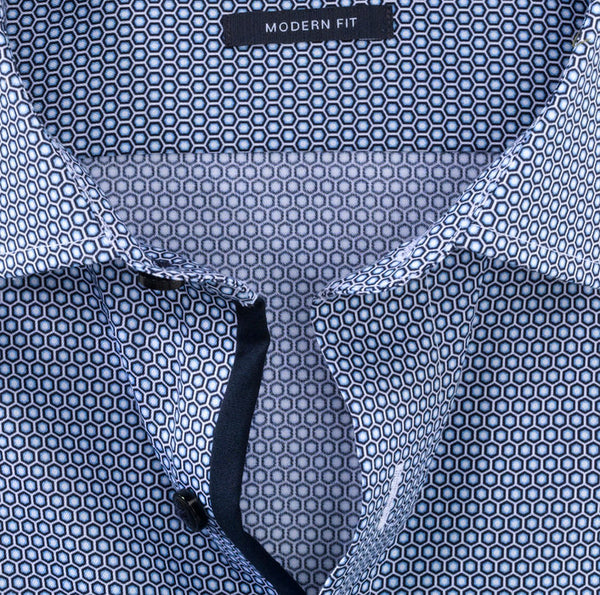 Olymp Luxor Modern Fit Flex | Bowens [#1256-24-11 Blue 24/Seven Dynamic - Kevin Shirt