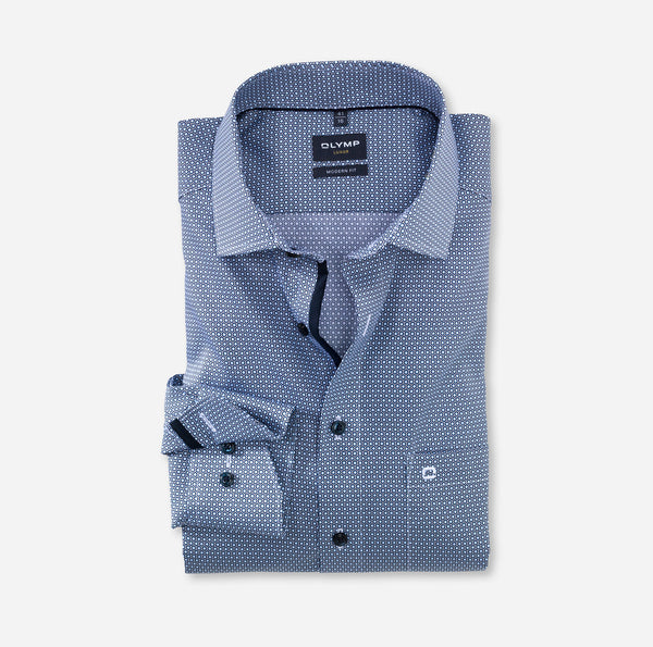 Kevin | Olymp Bowens Fit Blue - [#1256-24-11 Flex Luxor Modern Shirt Dynamic 24/Seven