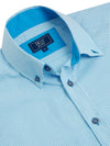 Daniel Grahame Drifter Short Sleeve Regular/Ivano Shirt - Blue [#14301SS/12] [Size XL]