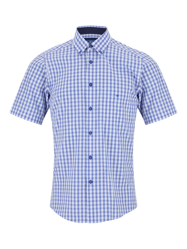 Daniel Grahame Drifter Shirt - Blue Check 14553SS-24