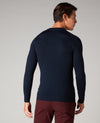 Remus Uomo Merino Wool Long Sleeve Knit - Navy [#58458/78] [Size XL]