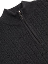 Remus Uomo Half Zip Sweater - Dark Grey [Size XXL]