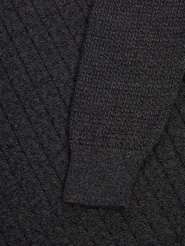 Remus Uomo Half Zip Sweater - Dark Grey [Size XXL]
