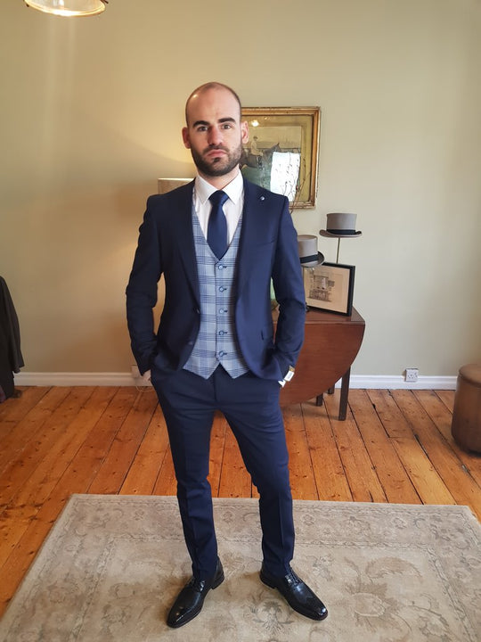 Benetti Baker 3 Piece Suit - Navy [Size 42L]