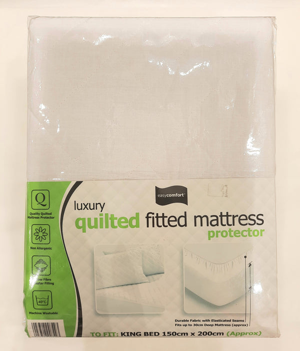 Easy Comfort Luxury Quilted Fitted Mattress Protector- King