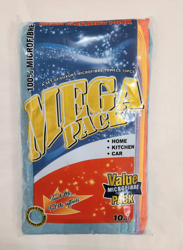 Mega 10 Pack Microfibre Cloths