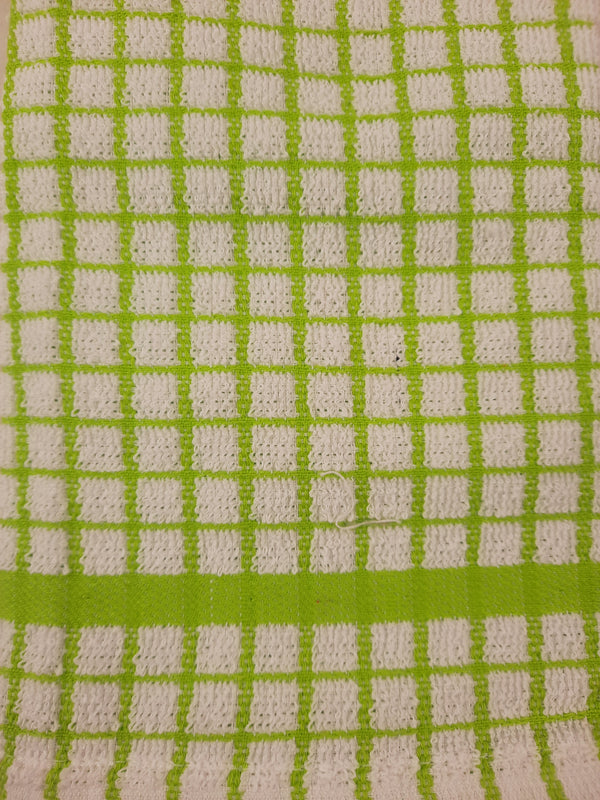 Home and Interoior Textiles 2 Pack Tea Towels - Lime Green