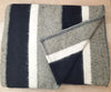 Blanket Fauna Striped- Gray / Navy