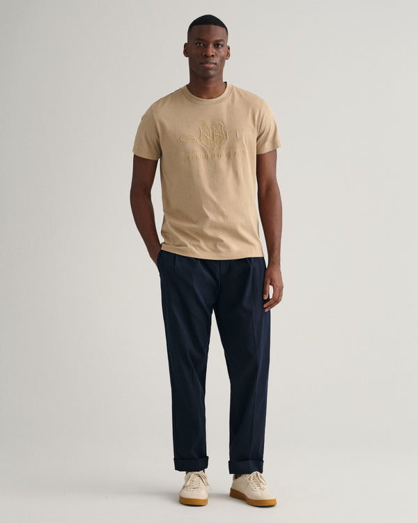 Gant Reg Tonal Bowens T-Shirt S] Kevin Concrete - Shield Beige | [SIZE