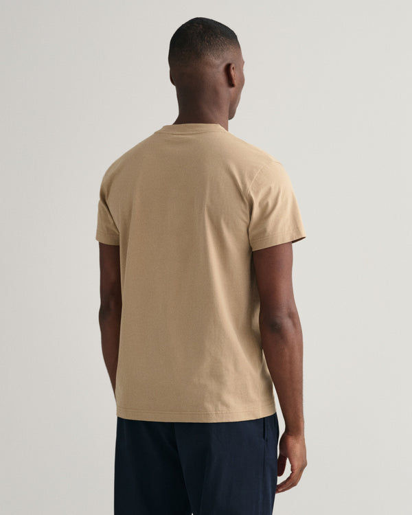 Gant Reg Tonal Shield T-Shirt - Concrete Beige