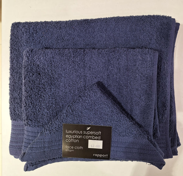Luxurious Supersoft Egyptian Combed Cotton Towels - Denim