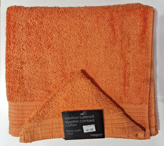 Luxurious Supersoft Egyptian Combed Cotton Towels - Tangerine