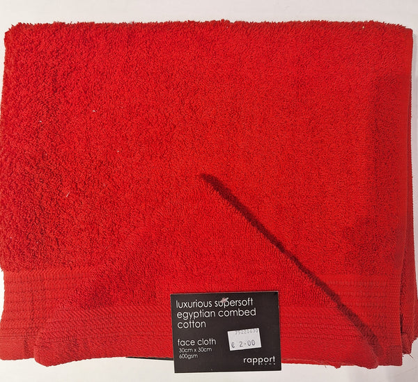 Supersoft Egyptian Combed Cotton Towels - Red