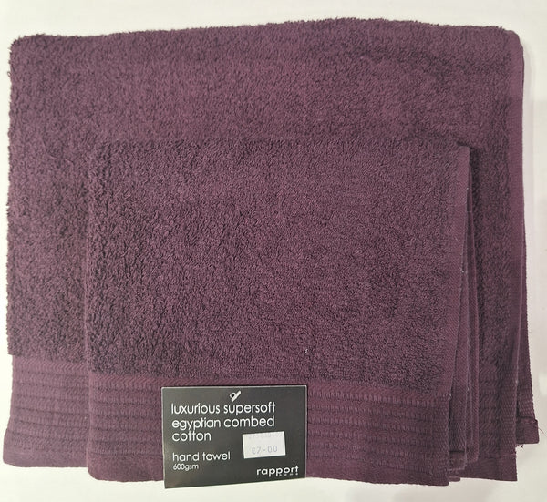 Supersoft Egyptian Combed Cotton Towels -Damson