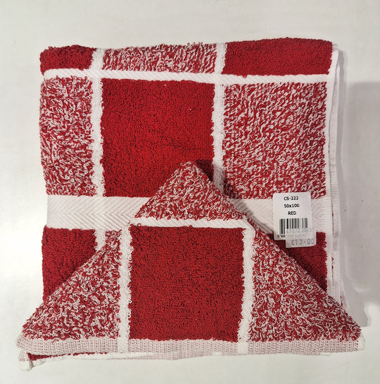 Check Towels - Red