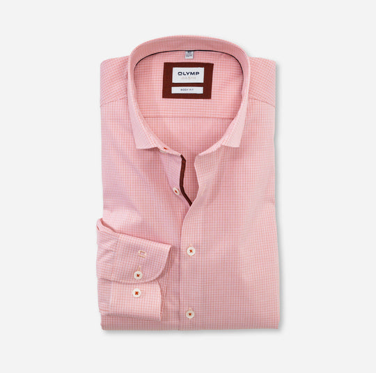 Olymp Level 5 Body Fit Shirt - Red Orange [#2088-24-07]