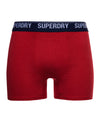 Superdry 2 Pack Boxers - Burgundy / Red