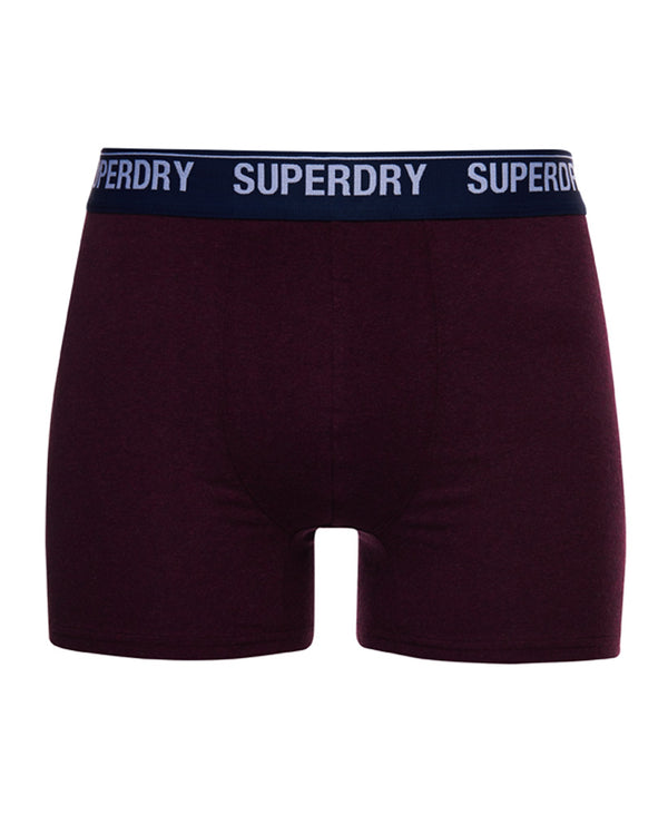 Superdry 2 Pack Boxers - Burgundy / Red