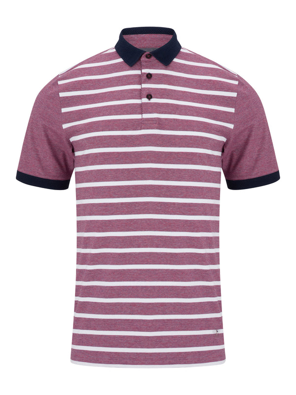 Daniel Grahame Drifter Yellow Short Sleeve Casual Polo - Red