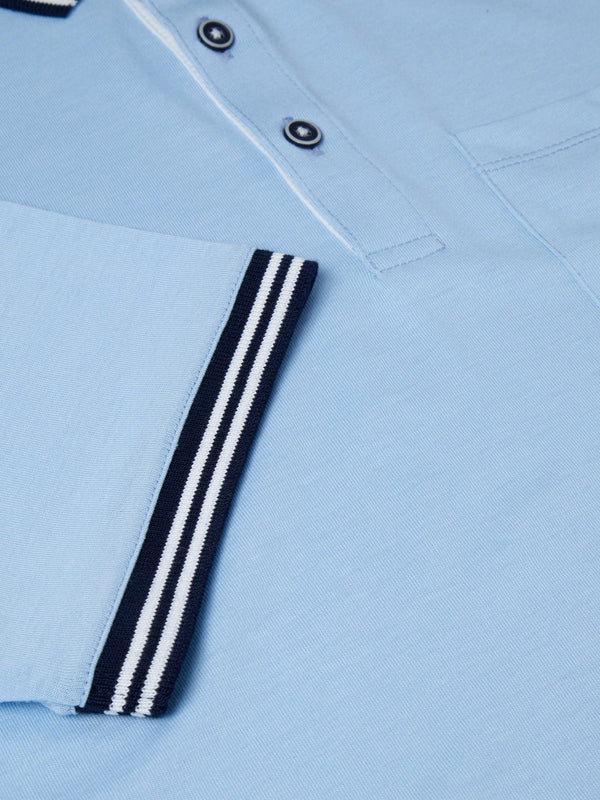 Daniel Grahame Short Sleeve Polo Shirt Light Blue
