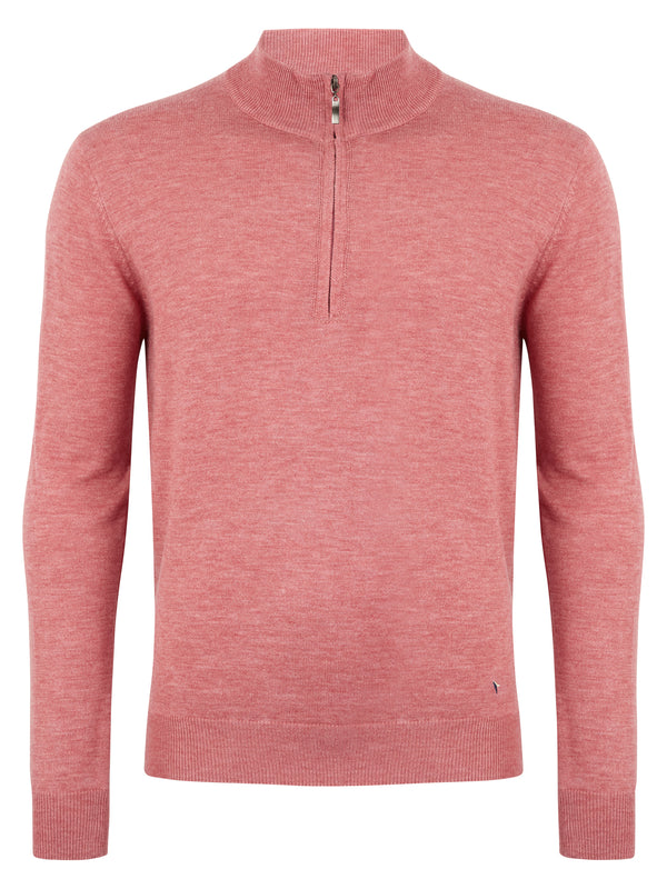 Daniel Grahame Drifter Half Zip Sweater - 55964/63 Pink