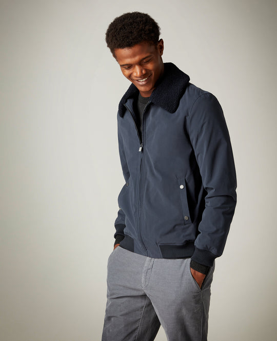 Remus Uomo Flight Jacket - Navy (Detachable collar) 80287/78