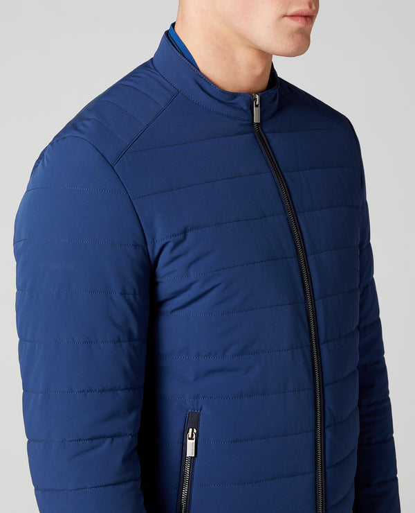 Remus Uomo Quilted Casual Jacket - Blue 80306-27 [Size M]