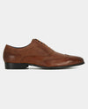 Remus Uomo Leather Wingtip Brogue - Tan