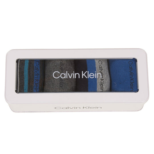 Calvin Klein Combed Cotton Crew Socks 4 Pack Gift Box - Dark Grey Melange