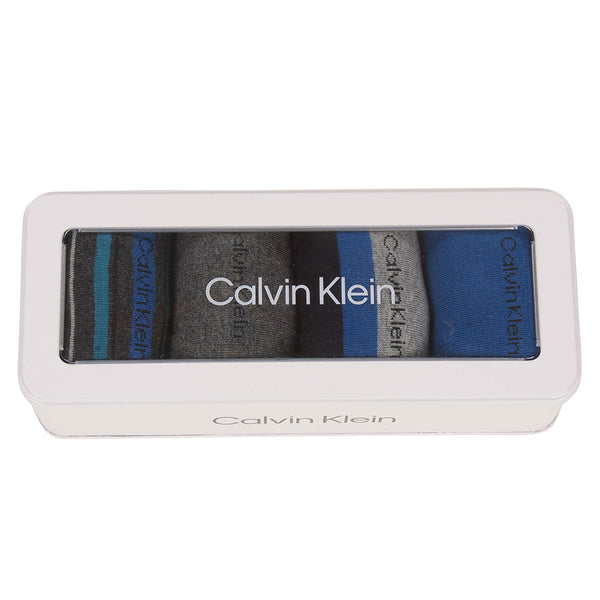 Calvin Klein Combed Cotton Crew Socks 4 Pack - Dark Grey Melange