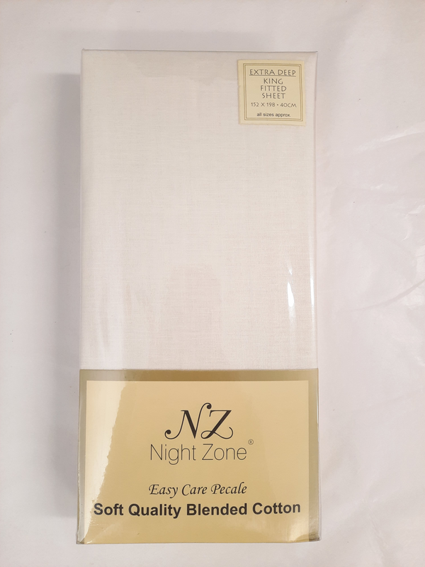 Night Zone Extra Deep Fitted Sheet - Cream