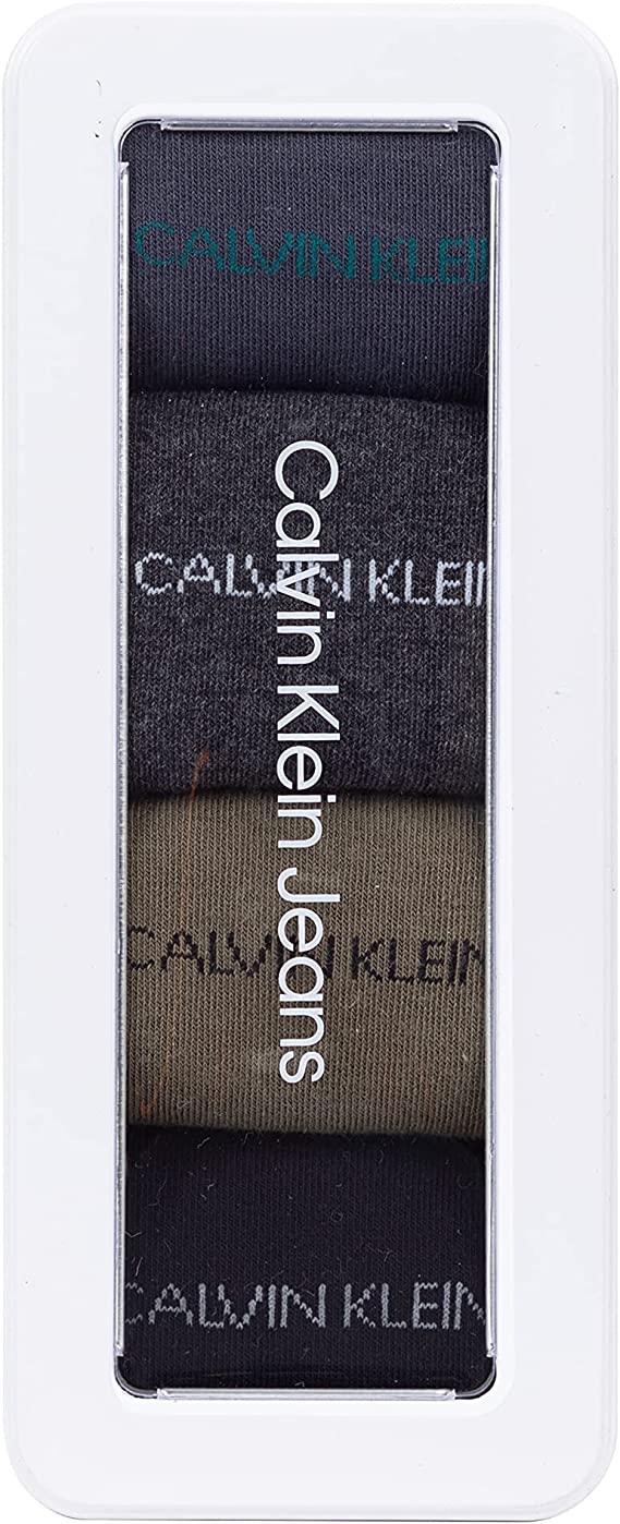 Calvin Klein Combed Cotton Crew Socks 4 Pack - Dark Blue Combo