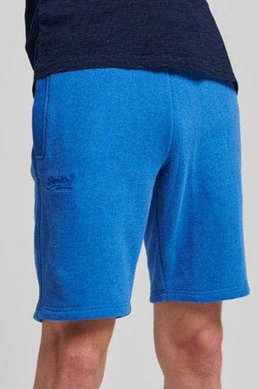 Superdry Vintage Logo Embroidery Jersey Shorts - Varsity Blue Marl
