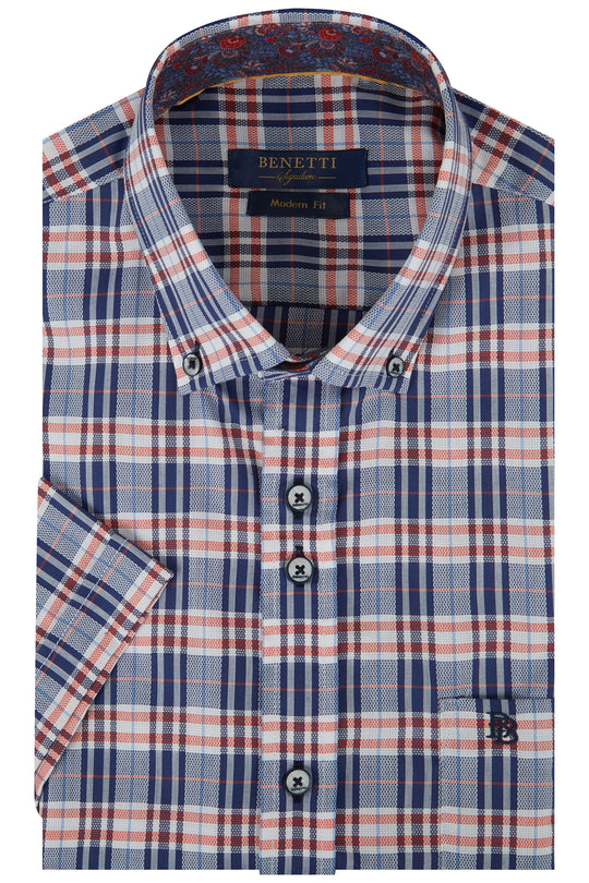 Benetti Bret Short Sleeve Shirt - Rust