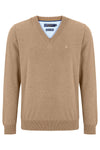 Benetti V-Neck Sweater -  Stone