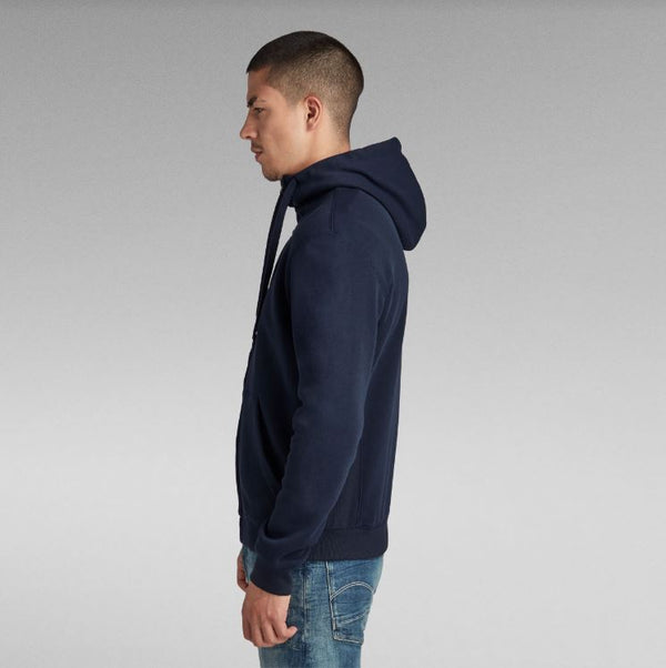 G-Star Premium Core Hooded Zip Sweater - Sartho Blue