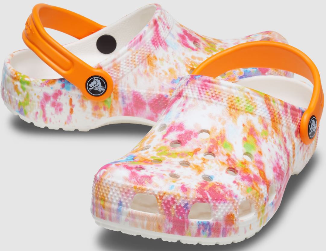 Pastel tie dye online crocs adults