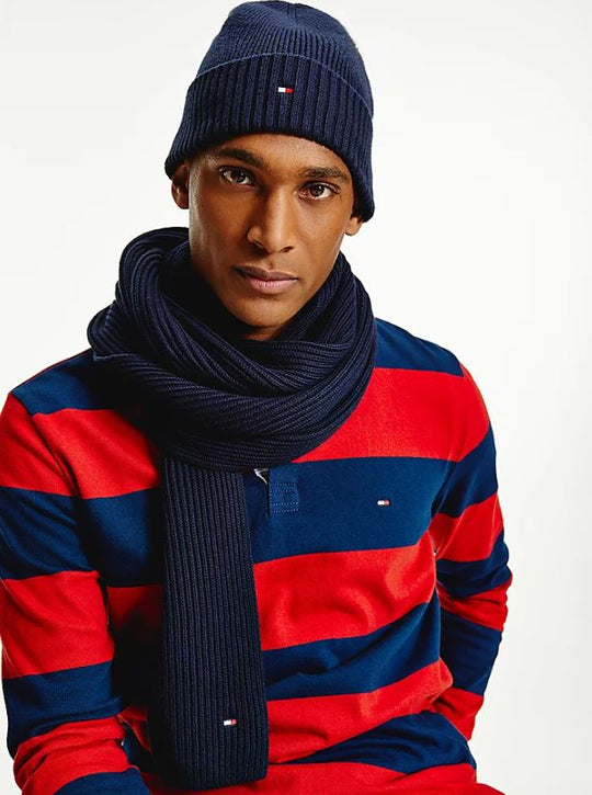 Tommy Hilfiger Pima Cotton Beanie & Scarf - Desert Sky