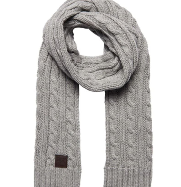 Superdry Trawler Cable Scarf - Oatmeal Twist