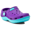 Kids Duet Wave Clog Croc Neon Purple/ Pool 200367-5H3