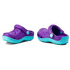 Kids Duet Wave Clog Croc Neon Purple/ Pool 200367-5H3