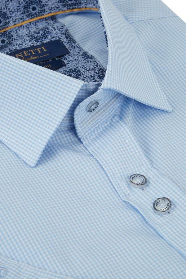 Benetti David Short Sleeve Shirt - Sky [Size XL]