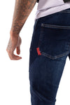 11 Degrees Distressed Jeans Skinny Fit - Indigo Wash