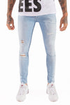 11 Degrees Distressed Jeans Skinny Fit - Light Wash